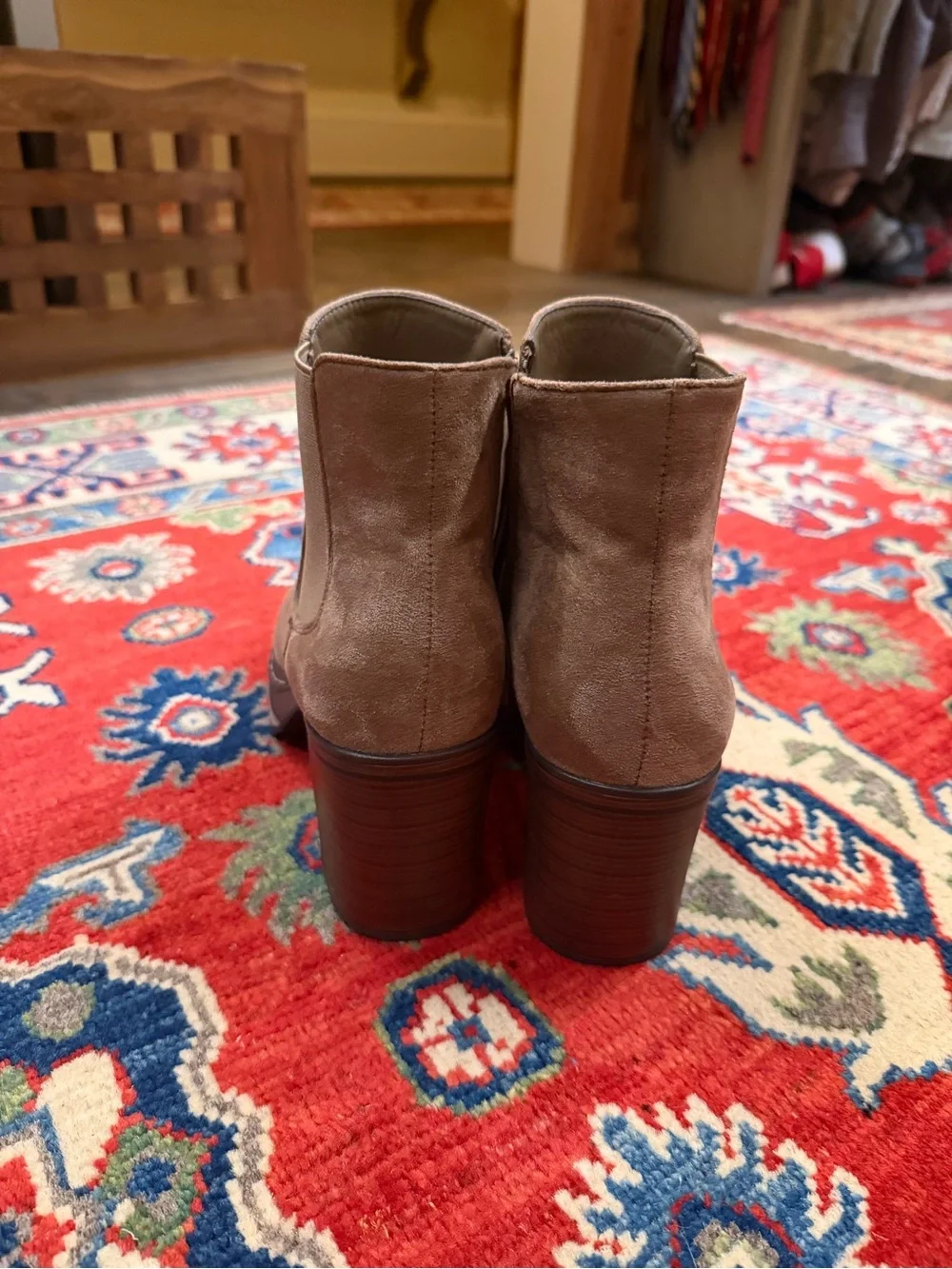Altar'd State Brown Suede Platform Chelsea Booties